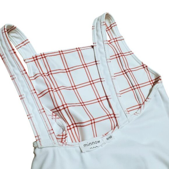 NWOT Minnow Red and White Swimsuit Size 9-10 One Piece - Picture 6 of 7